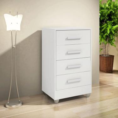 Imagem de Cômoda Quarto Multiuso Compacta 4 Gavetas