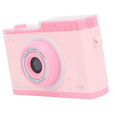 Imagem de Câmera Digital retrô, Foco Automático de 8 Vezes Zoom Digital, Câmera de Vídeo Compacta 1080p para Selfie (Rosa)