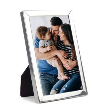 Imagem de Porta Retrato Foto 10x15 Prata Metal - Clássico - MultiArt