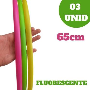 Imagem de Bambolês Flúor NEON Sortidos 65cm Arco Infantil Coloridos - BAMBOLE