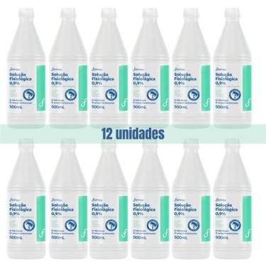 Imagem de Soro fisiologico limpeza nasal ferimentos 500ml kit12 - FARMAX