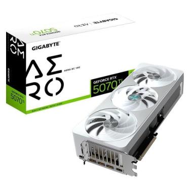 Imagem de Placa de Vídeo Gigabyte RTX 5070 Ti AERO OC 16G NVIDIA GeForce, 16GB G