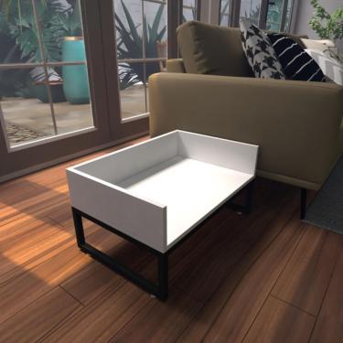 Imagem de Cama Cachorro Caes Pequenos Casa Pet Caminha Casinha Mdf Branco Branca