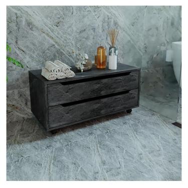 Imagem de Balcão Gabinete para Banheiro Ambiente BN3643 Mármore Lunar - Tecnomobili