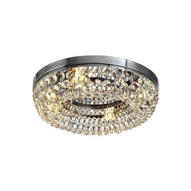 Imagem de Plafon Blumenau Cristal Theodora E14 Bivolt Dourado