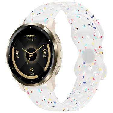 Imagem de Laband Pulseira de silicone esportiva colorida de 22 mm compatível com Garmin Venu 3/Venu 4 de 45 mm/Venu 2/Vivoactive 4, pulseira esportiva macia de plástico reciclado para Forerunner 570 47 mm/265