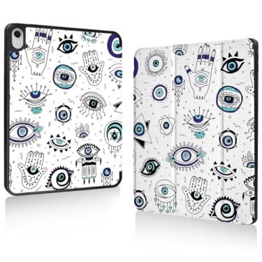 Imagem de Trizoanic Capa para iPad 10ª/11ª geração, linda capa para iPad de 10ª/11ª geração com moldura à prova de choque, suporte de lápis, hibernar/despertar automático, olho turco 2