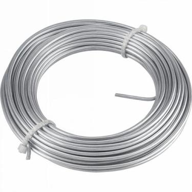 Imagem de Arame Galvanizado 1,65mm Rolo 10m BWG 16 Liso Anti Oxidação Artesanato