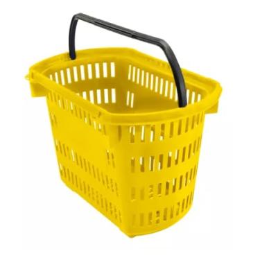 Imagem de Dellaplast HandyBasket D-200 30 Litros - Polipropileno Reforçado, Cestas de Supermercado Mercado, Cestas de Compras (Preto)