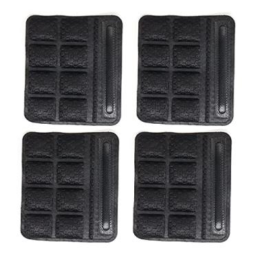 Imagem de PAXLamb Almofadas de queixo universais de espuma e esponja, enchimento, forro de almofada de reposição para esportes, atividades ao ar livre, ciclismo, motocicleta, andar de bicicleta (preto, 4 peças