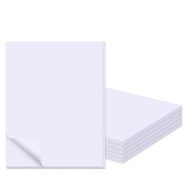 Imagem de zmybcpack 6 Pack Blank White Memo Pads 8.5X11 Inch Unlined Note Pad Scratch Pads for Office, School, and Home Use (Each Pad 50 Sheets)