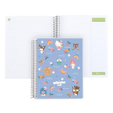 Imagem de Erin Condren Caderno espiral Hello Kitty & Friends Rainbow Days projetado 7x9 | Produtividade, linhas pautadas universitárias e lista de verificação para fazer listas | 160 páginas, 36 kg Papel