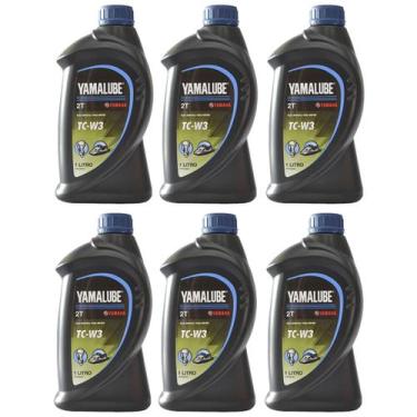 Imagem de Óleo Náutico Yamalube Original Tcw3 2 Tempos 1 Litro Kit C/6 - Yamaha
