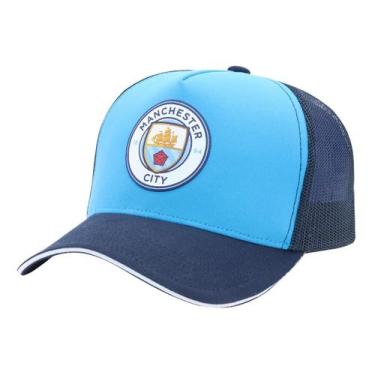 Imagem de Boné Manchester City SuperCap Trucker - Masculino, Único, Azul