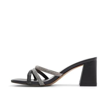 Imagem de Call It Spring Sandália feminina de salto com coroa, Preto, 10