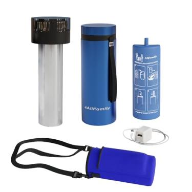 Imagem de 4ALLFAMILY Voyager AUTO desligado USB TSA medicação Cooler bolsa de viagem mantém a temperatura da geladeira 36F-46F + bolsa de gelo Biogel |Cooler médico perfeito diabetes insulina colírio artrite (azul)
