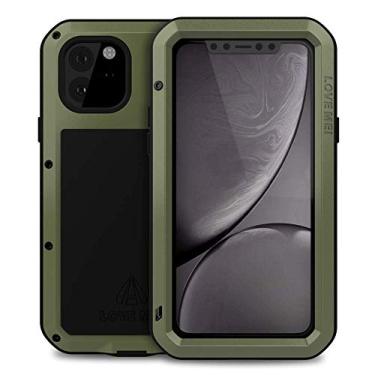 Imagem de Capa Bpowe para iPhone 11 Pro Max, super à prova de choque, silicone, alumínio, metal, gorila, vidro, blindagem, tanque, resistente, capa protetora resistente para iPhone 11 Pro Max 6,5 polegadas 2019