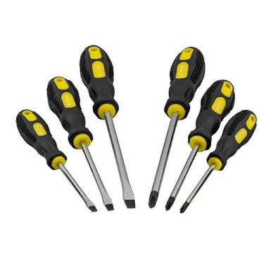 Imagem de Jogo Chave Fenda E Philips Imantada Kit Profissional 6 Peças - EDA