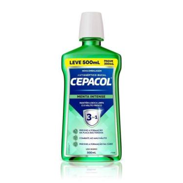 Imagem de Enxaguatorio bucal cepacol 500ml menta intense leve 500ml pague 350ml