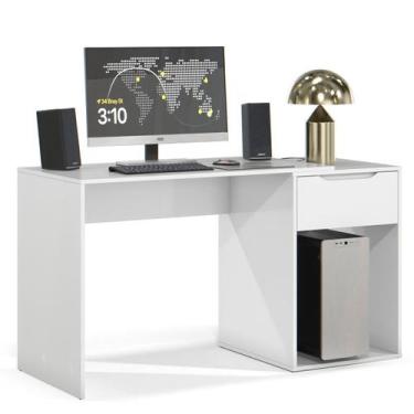 Imagem de Mesa Escrivaninha 1 Gaveta com Suporte para CPU Flop - Ej Móveis, Bran