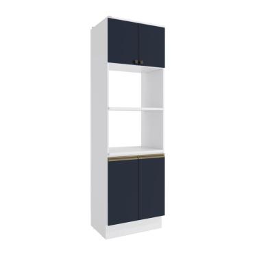 Imagem de Kit 2 Fornos Celeste Kappesberg 100% Mdf 4 Portas Branco/azul 70cm