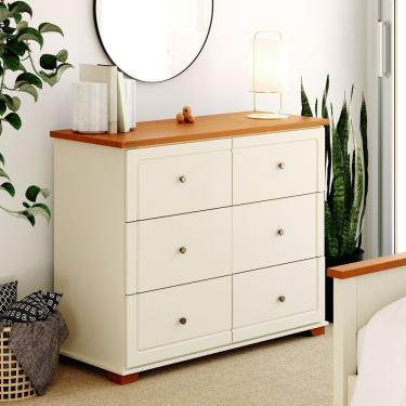 Imagem de Cômoda 6 Gavetas Ananda Cabecasa Madeiramadeira Off-white/mel