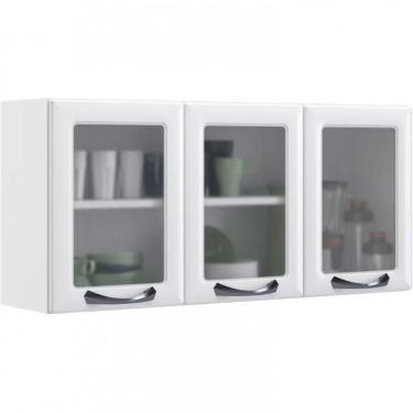Imagem de Armário Aéreo Triplo Itatiaia New Premium 3 Portas E 2 P Pra Branco