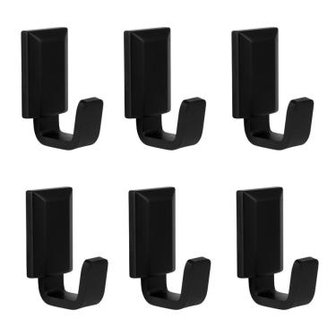 Imagem de Kit Com Seis Cabides Alumínio Classic - Cb2060 Ducon Metais Black