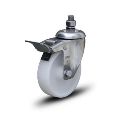 Imagem de Rodízio Inox 5 Polegadas 170kg Com Freio Furo Passante