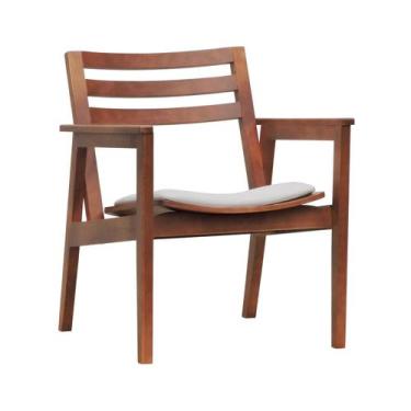 Imagem de Poltrona Cairo Madeira Maciça Encosto Ripado Assento Anatômico - Amênd
