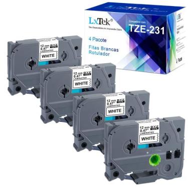 Imagem de 4 fitas rotulador brother compatível tze-231 tze231 tz-231 - LxTek