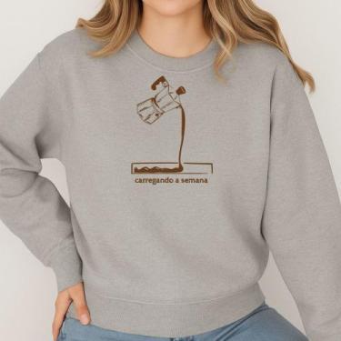 Imagem de Moletom Gola Careca Estampa Procafeinar 014 Café Coffee Lovers Meme En