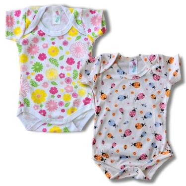 Imagem de Kit 2 Body Manga Curta Estampado Bebê Recém Nascido Prematuro - BigToo