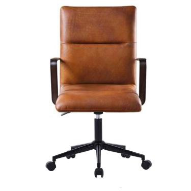 Imagem de Cadeira Giratória Em Couro Palermo Fratini Móveis Caramelo
