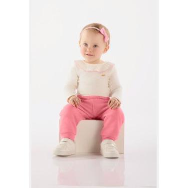 Imagem de Calça para Bebê em Molecotton com Forro Up Baby, Rosa, M
