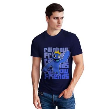 Imagem de Camiseta Azul Babão Roblox Camisa Estampada Jogo Game Unissex Básica -