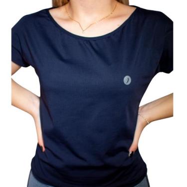 Imagem de Blusa Fitness Feminina Uv50+ Dryfit Poliamida Academia  Gola Canoa Com