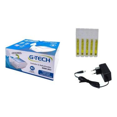 Imagem de Nebulizador E Inalador De Névoa Fina Super Flow G-Tech + 5 Ampolas De 