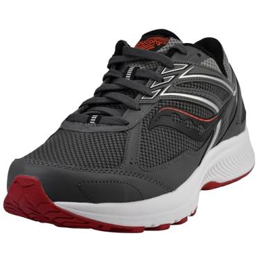 Imagem de Saucony Tênis de corrida masculino Cohesion 14 Trail, Carvão/vermelho/vermelho, 11.5 Wide