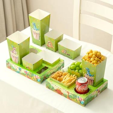 Imagem de Baffect 120 peças incluem 20 bandejas noturnas de cinema, 20 caixas de pipoca, 20 tigelas de salada, 20 tigelas de nacho, 20 convites de aniversário e lembrancinhas de festa, decoração de chá de bebê