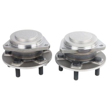 Imagem de INGKAN Conjunto de cubo de rolamento de roda dianteira 513325, 5 pinos com ABS, 2 peças serve para Chrysler 300, Dodge Challenger Charger 2012 2013 2014 2015 2016 2017 2018 2019 2020 substitui OE