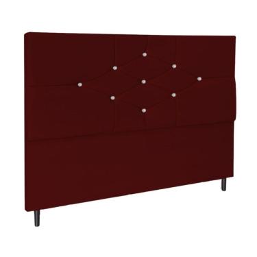 Imagem de Cabeceira para Cama Box Solteiro Camboriú Suede Capitonê com Strass Marsala Black House...