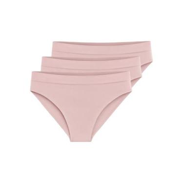Imagem de Kit com 3 Calcinhas Biquíni Liz 70222, Rosa, M