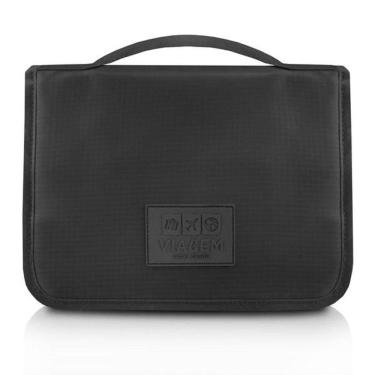 Imagem de Necessaire Com Gancho Para Viagem Estampa Lisa Jacki Design Preto