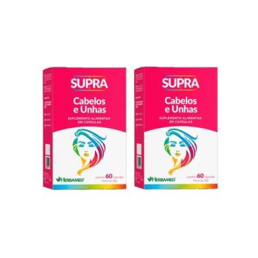 Imagem de Kit 2 Suplemento Supra Cabelos E Unhas 60 Cápsulas Herbamed