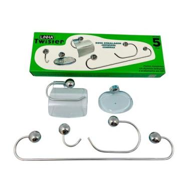 Imagem de Kit Utilidades Domésticas Banheiro Porta toalhas Saboneteira Papeleira