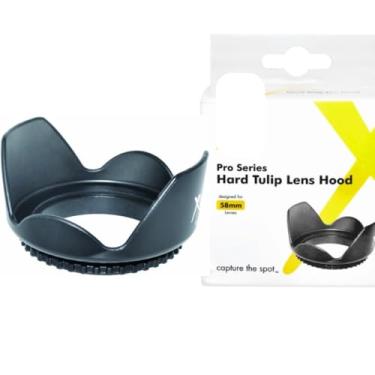 Imagem de Acuvar Para-sol de flor de tulipa de 58 mm para câmeras DSLR Canon EOS 77D 80D 90D Rebel T8i T7 T7i T6i T6s T6 SL2 SL3 com Canon EF-S 18-55mm f/3.5-5.6 é lente e lentes selecionadas