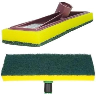 Imagem de Kit com 2 Unidades Rodo Esponja Abrasiva Ideal para Limpeza Pesada Lava Piso Cerâmico Azulejo Porcelanato