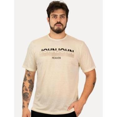 Imagem de Camiseta John John Masculina Relaxed Half Logo Off-White-Masculino