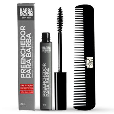 Imagem de Escurecedor de Fios e Preenchedor de Falhas 8ml e Pente Alinhador Barba de Macho